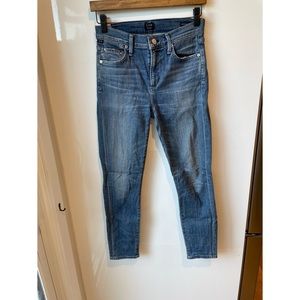 Citizens of Humanity Rocket Crop High Rise Skinny Jeans - Light-Medium Wash